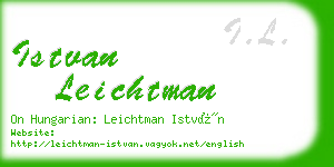 istvan leichtman business card
